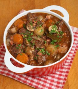 Beef Bourguignon-Eintopf