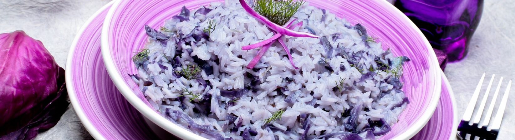 Risotto mit Rotkohl