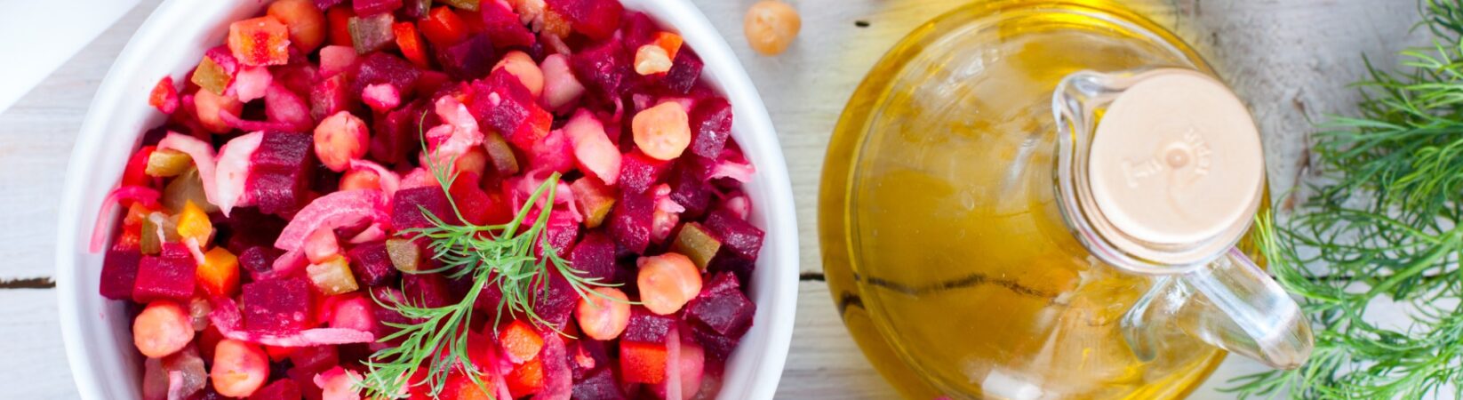 Rote Bete-Salat mit Kichererbsen und Feta