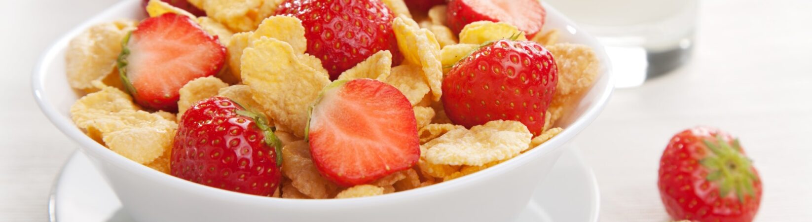 Cornflakes mit Erdbeeren