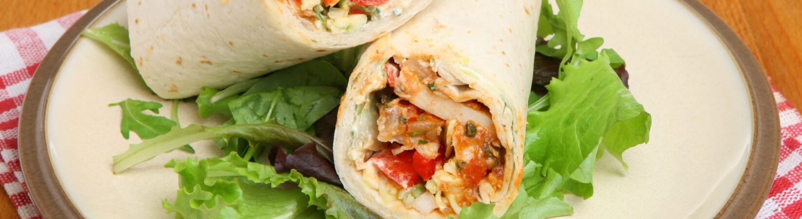 Wrap mit Pute, Paprika und Schnittlauch