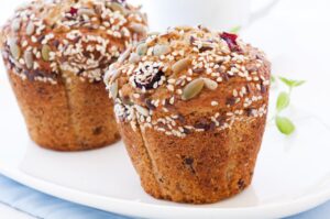 Cranberry-Muffins mit Apfelmus