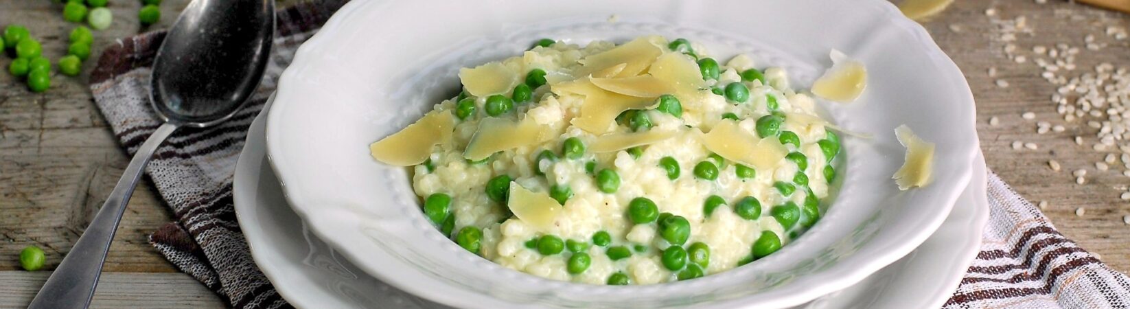 Erbsen-Risotto mit Parmesan