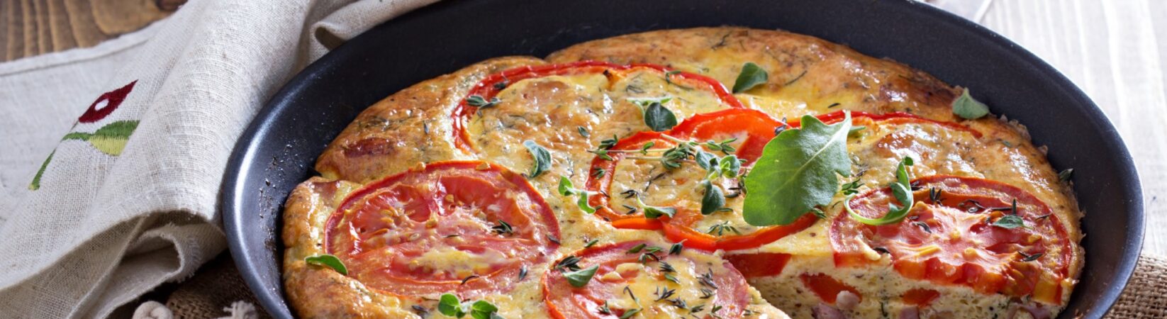 Frittata mit Schinken und Tomaten