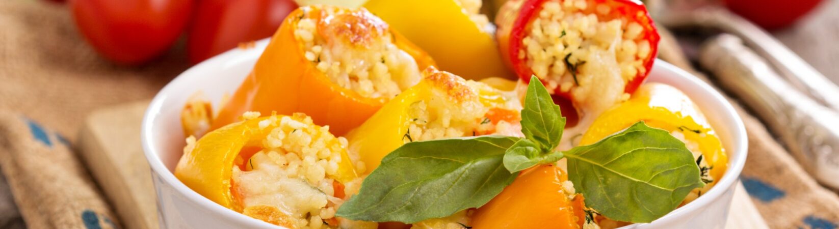 Gefüllte Paprika mit Couscous und Gemüse