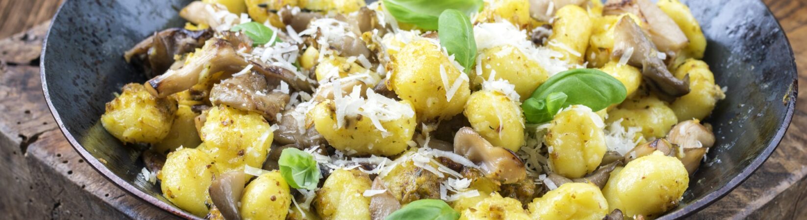 Gnocchi mit Champignons und Parmezzano