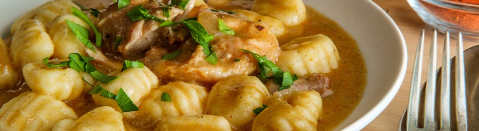 Gnocchi mit Hähnchen und Bohnensalat