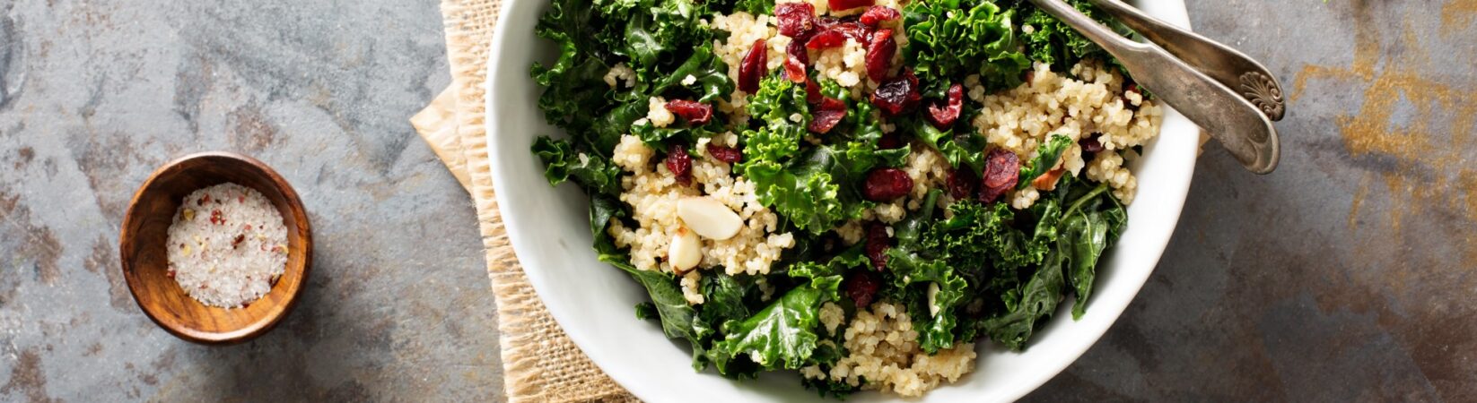 Grünkohl-Quinoa-Salat mit Cranberry-Dressing