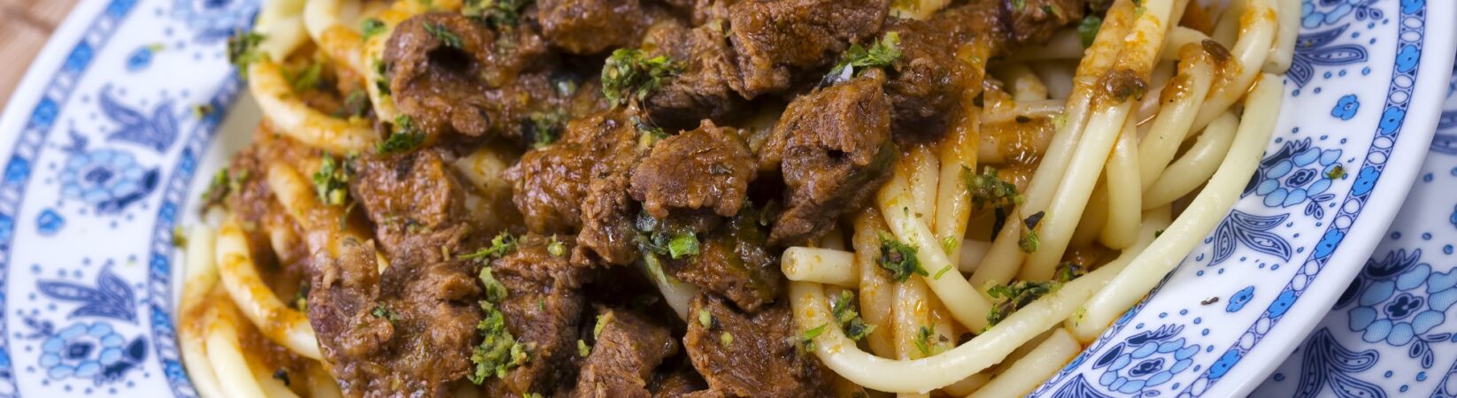 Gulasch Stroganoff mit Spaghetti