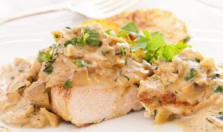 Hähnchenbrustfilet mit Pilz-Sauce