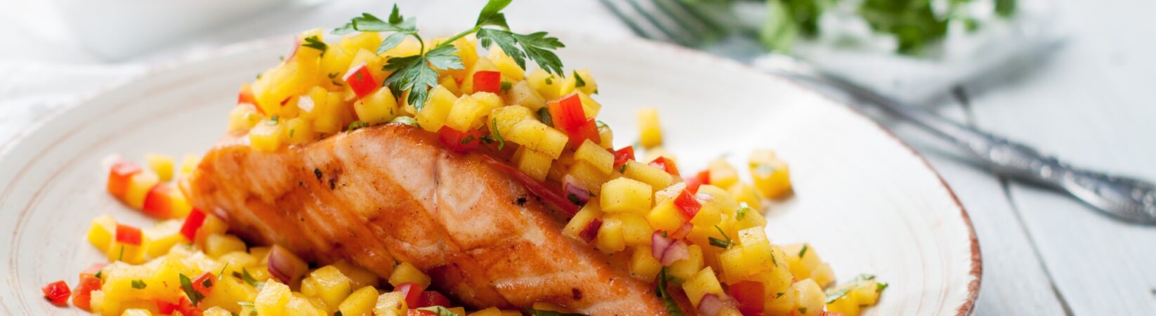 Lachs mit Mangosalsa