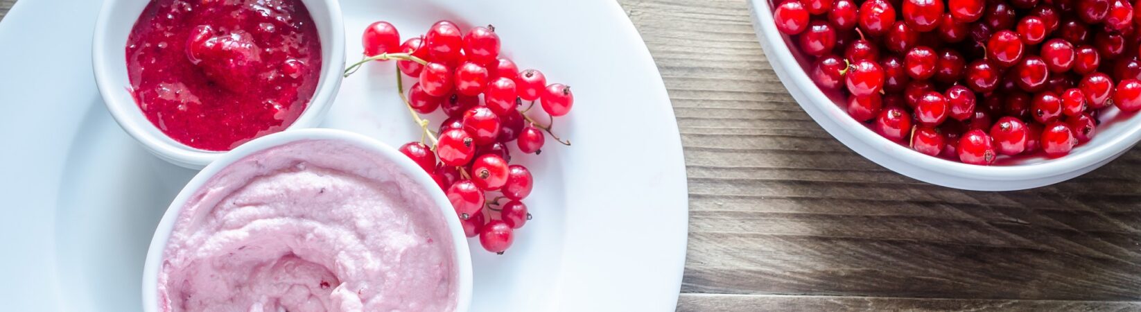 Quarkcreme mit Johannisbeeren