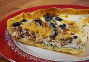 Oliven-Hackfleisch-Quiche