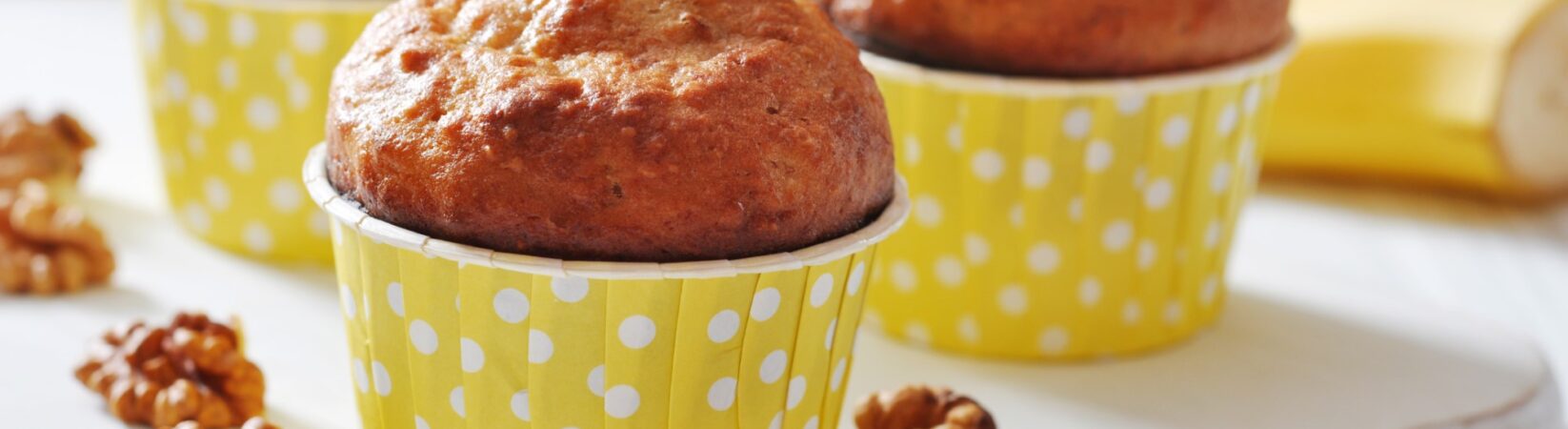 Muffins mit Banane und Walnüssen