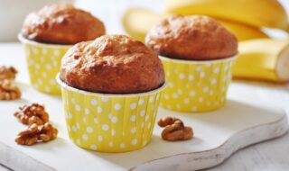 Muffins mit Banane und Walnüssen