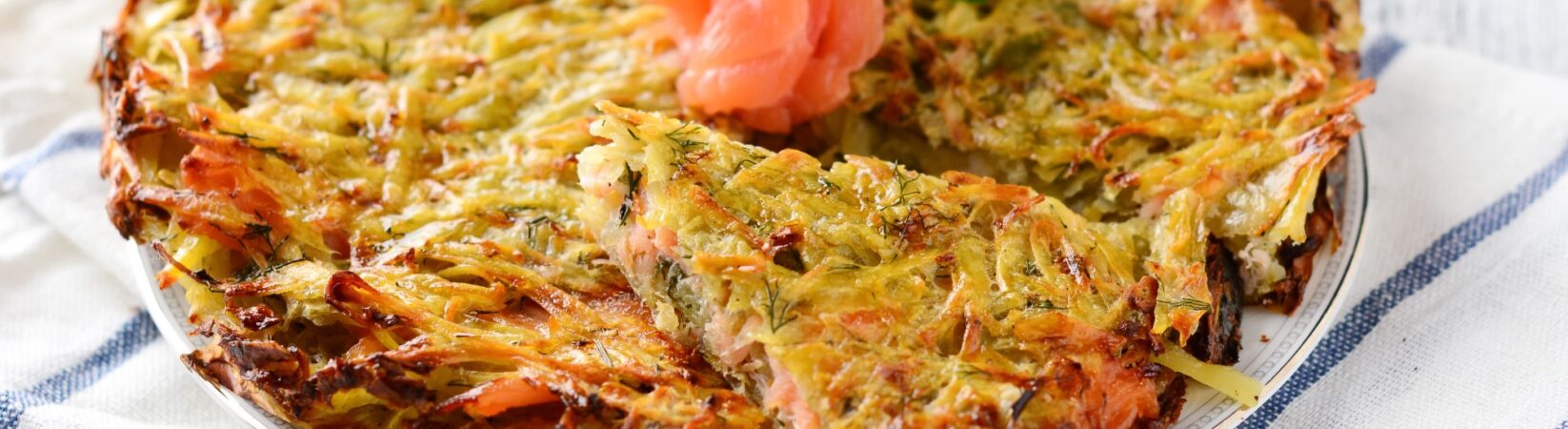 Tortilla mit Zucchini und Lachs