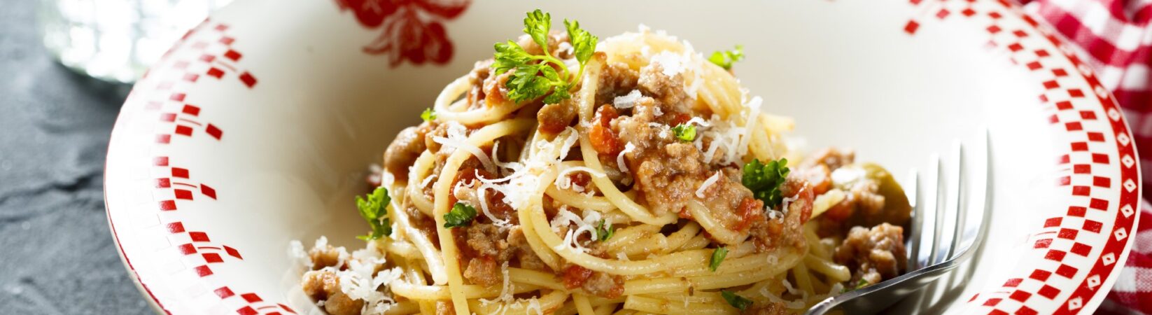 One-Pot-Pasta mit Soja-Hack und Gemüse