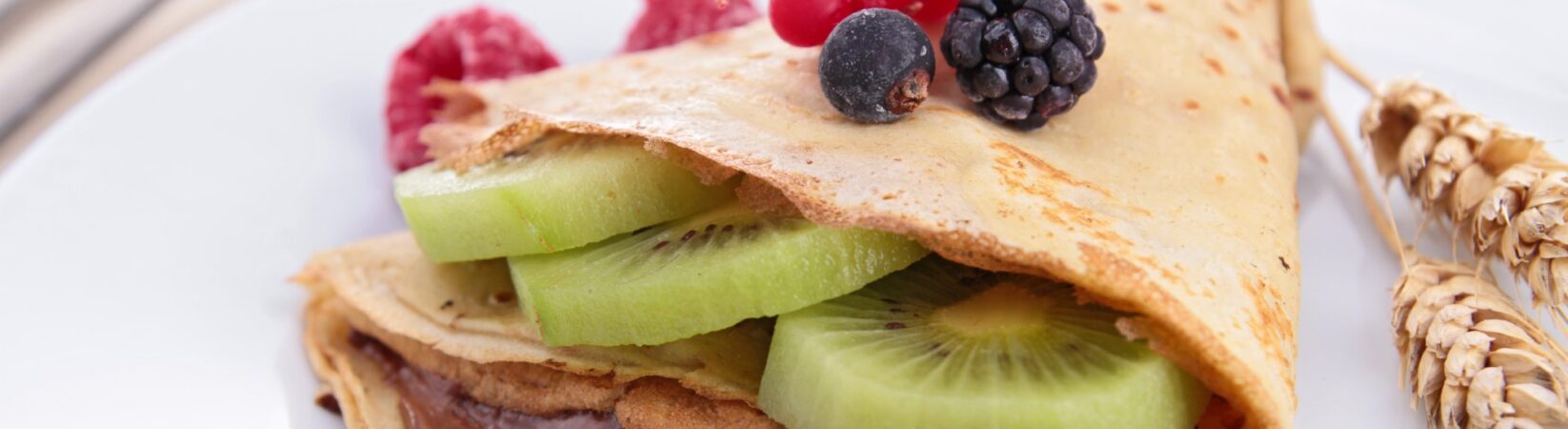 Beeren-Pfannkuchen mit Schoko-Quark