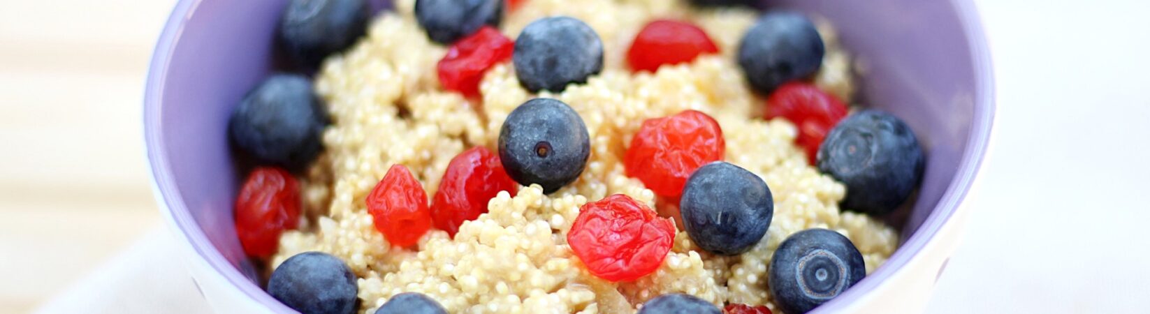 Süßer Blaubeer-Quinoa mit Cranberries