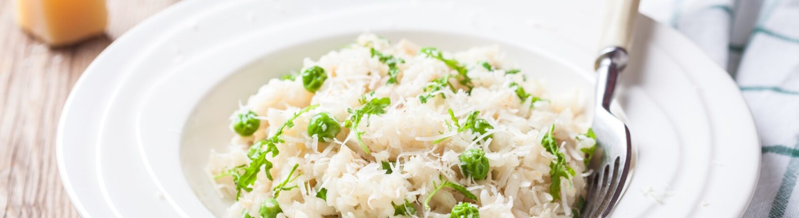 Risotto mit Erbsen und Parmesan