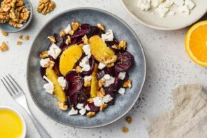 Rote-Bete-Salat mit Orange, Walnüssen und Ingwer