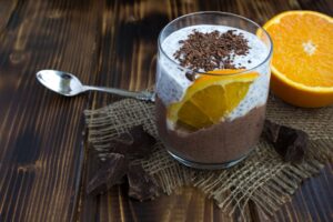 Schoko-Chiasamenpudding mit Orange