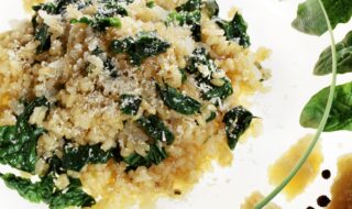 Vollkornreis mit Spinat und Parmesan Vollkornreis mit Spinat und Parmesan