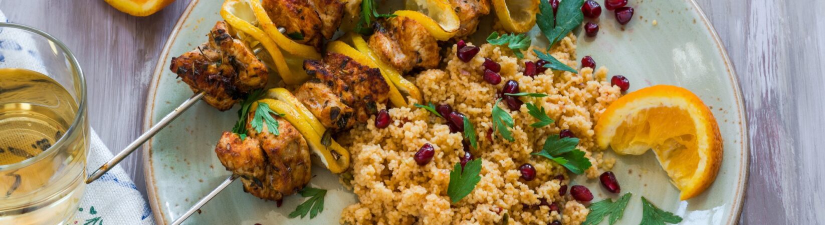 Zitronenhühnchen mit scharfem Curry-Couscous